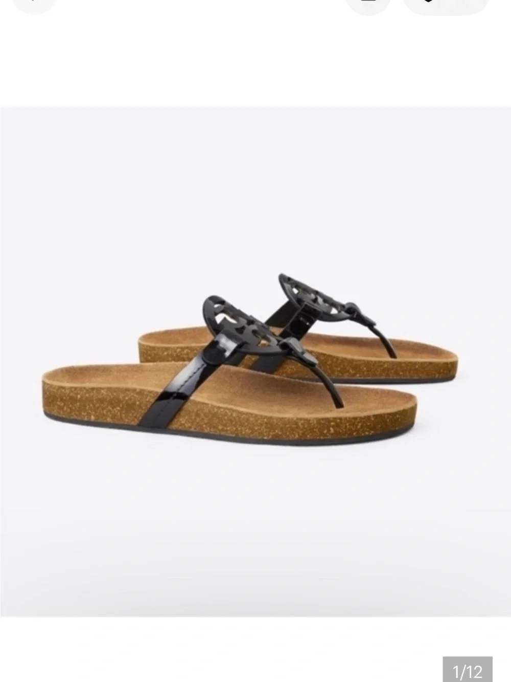 Tory Burch Miller Cloud patent leather cork shoes
